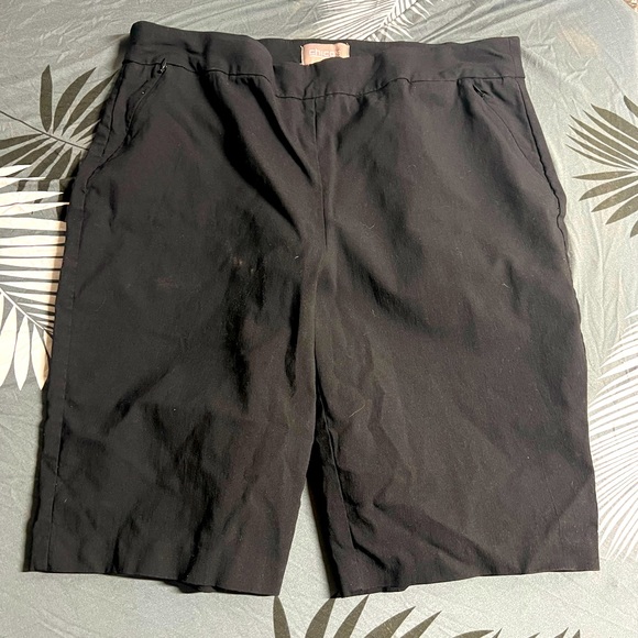 Chico stylish shorts. Black, size 2 in Chicos sizing. Barely worn - Picture 1 of 3